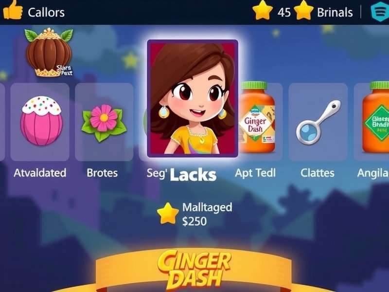 Ginger Dash collaboration with Indian brands showing in-game items